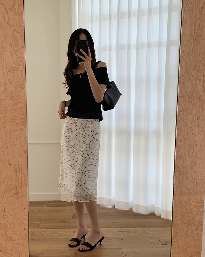 Something Else - Korean Women Fashion - #romanticstyle - Arle Dot Skirt - 4