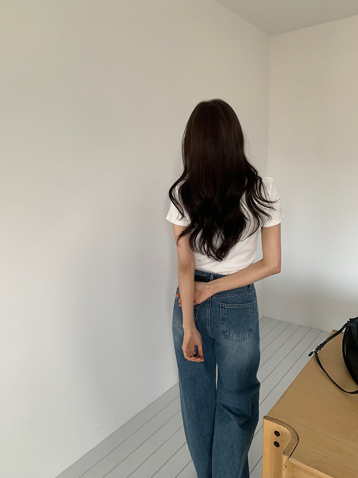Something Else - Korean Women Fashion - #shopsmall - Heg Boat Neck Short Sleeve Tee - 2