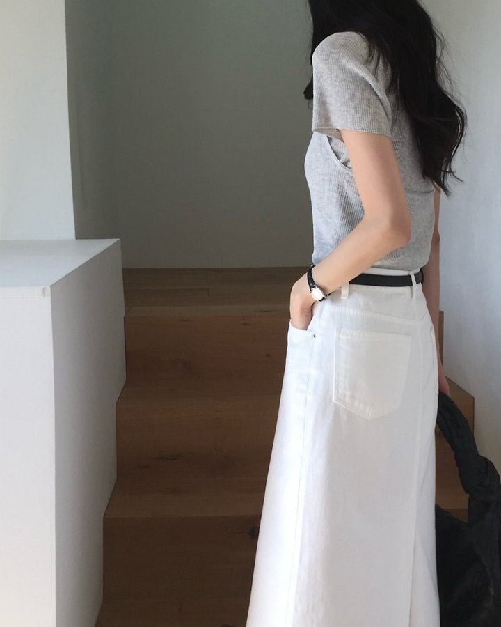 Something Else - Korean Women Fashion - #thelittlethings - Rough Linen Sleeveless Short Sleeve Knit Set - 5