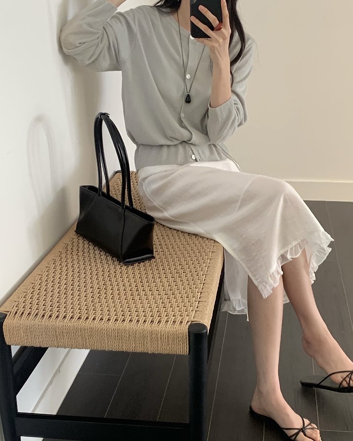 Something Else - Korean Women Fashion - #thelittlethings - Sand Frill Slit Skirt - 3