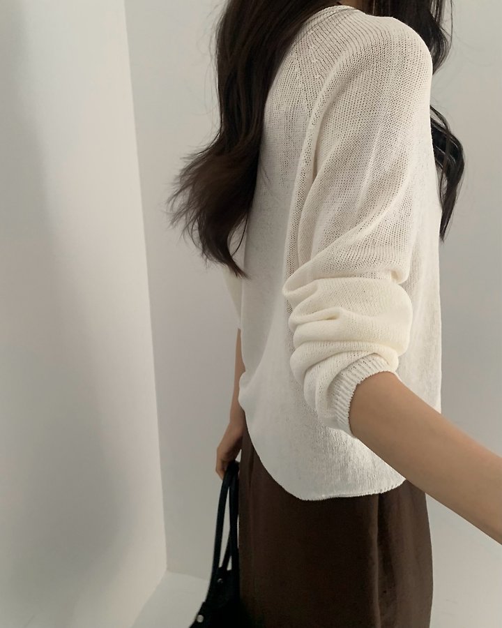 Something Else - Korean Women Fashion - #womensfashion - Net Summer Knit (Long Sleeve) - 6