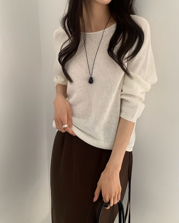 Something Else - Korean Women Fashion - #womensfashion - Net Summer Knit (Long Sleeve) - 8
