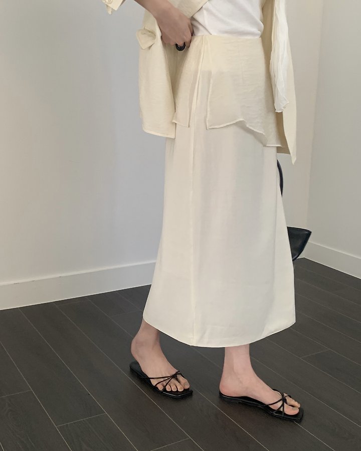 Something Else - Korean Women Fashion - #womensfashion - Sheer Diagonal Panel Skirt - 2