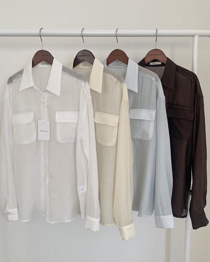 Something Else - Korean Women Fashion - #womensfashion - Dove Tencel Slit Shirt - 12