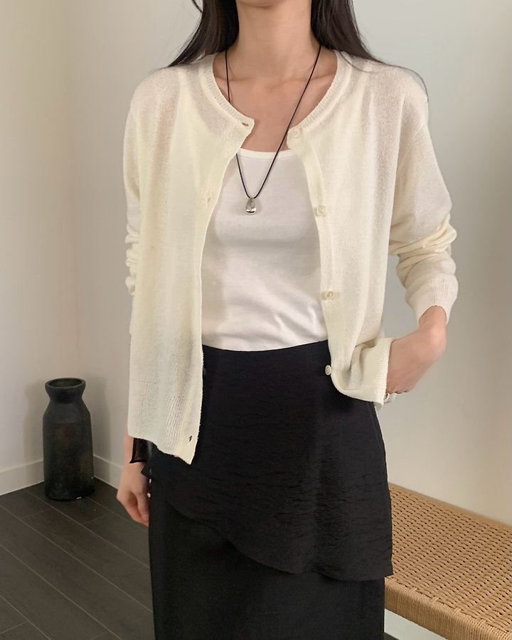 Something Else - Korean Women Fashion - #womensfashion - Tory Bouclé Summer Cardigan - 3