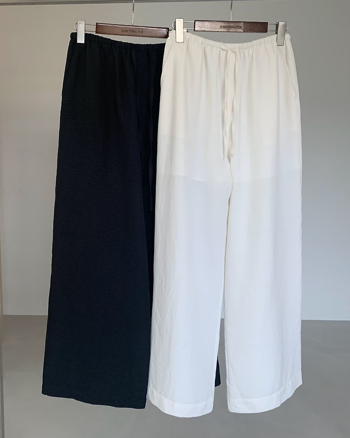 Something Else - Korean Women Fashion - #womensfashion - Pudding Banding Wide Pants - 6