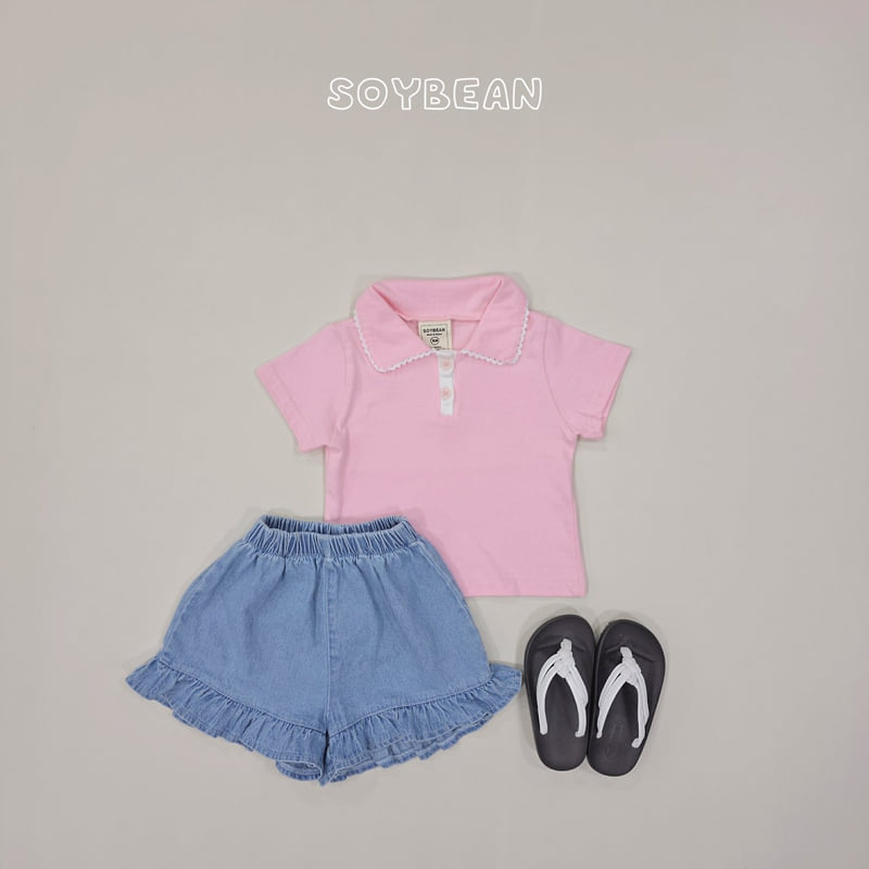 Soybean - Korean Children Fashion - #Kfashion4kids - Denim Frill Shorts - 6