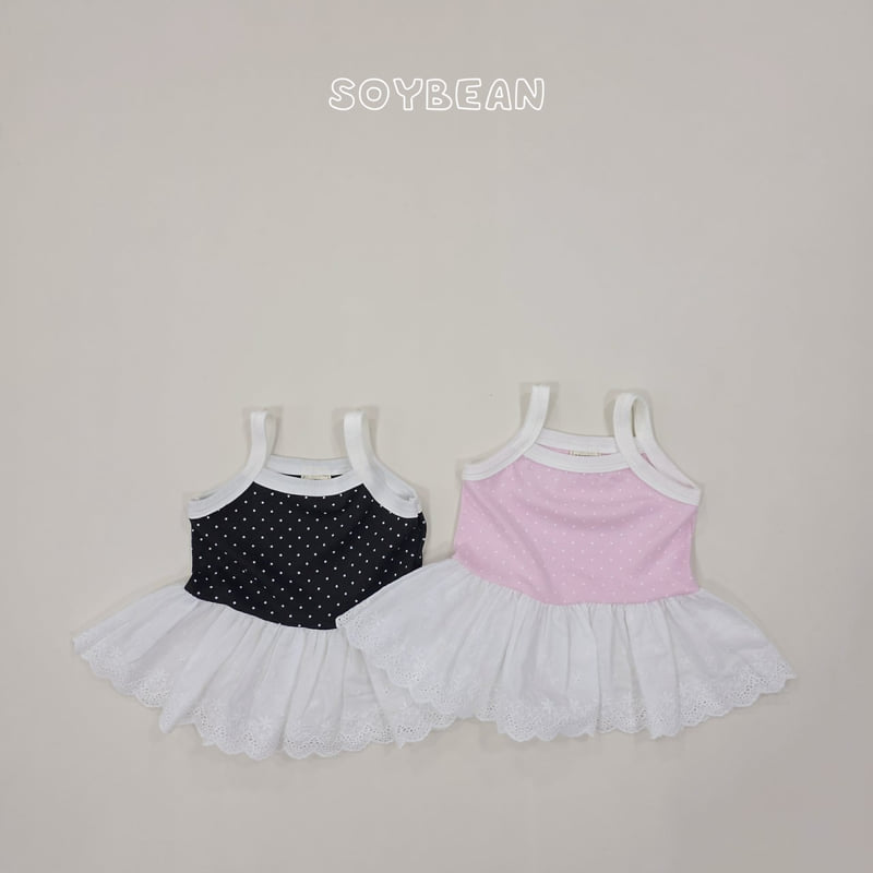 Soybean - Korean Children Fashion - #Kfashion4kids - Strap Dot Frill Tee - 11