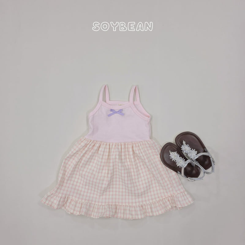 Soybean - Korean Children Fashion - #stylishchildhood - Frill Ribbon Sleeveless One-piece - 4