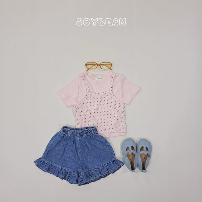 Soybean - Korean Children Fashion - #childofig - Denim Frill Shorts - 12