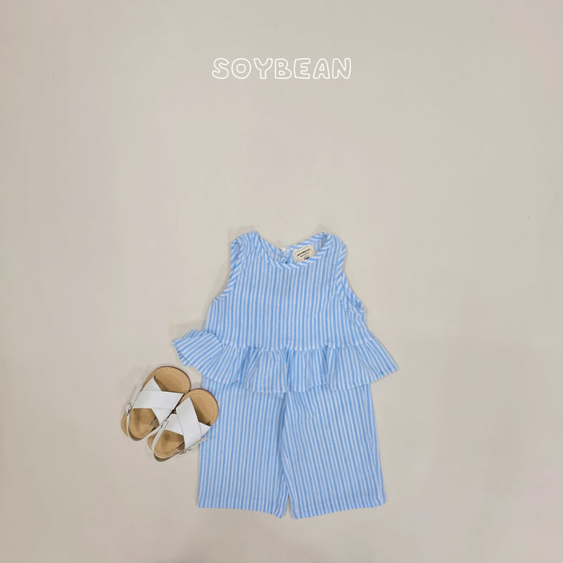 Soybean - Korean Children Fashion - #childofig - Cool Stripe Frill Set - 3