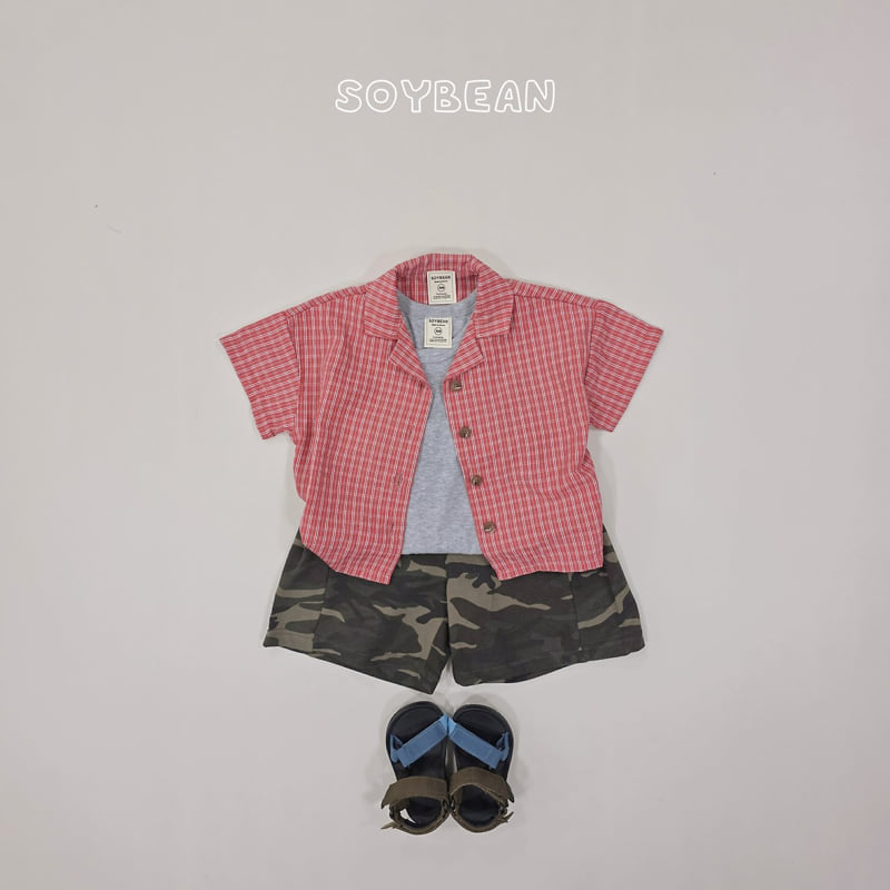 Soybean - Korean Children Fashion - #childofig - Check Hawaii Shirt - 5