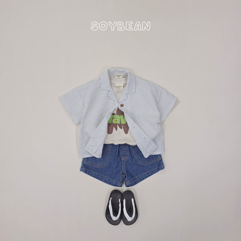 Soybean - Korean Children Fashion - #childofig - Check Hawaii Shirt - 6