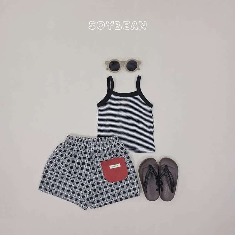 Soybean - Korean Children Fashion - #stylishchildhood - Striped Strap Sleeveless Top - 4