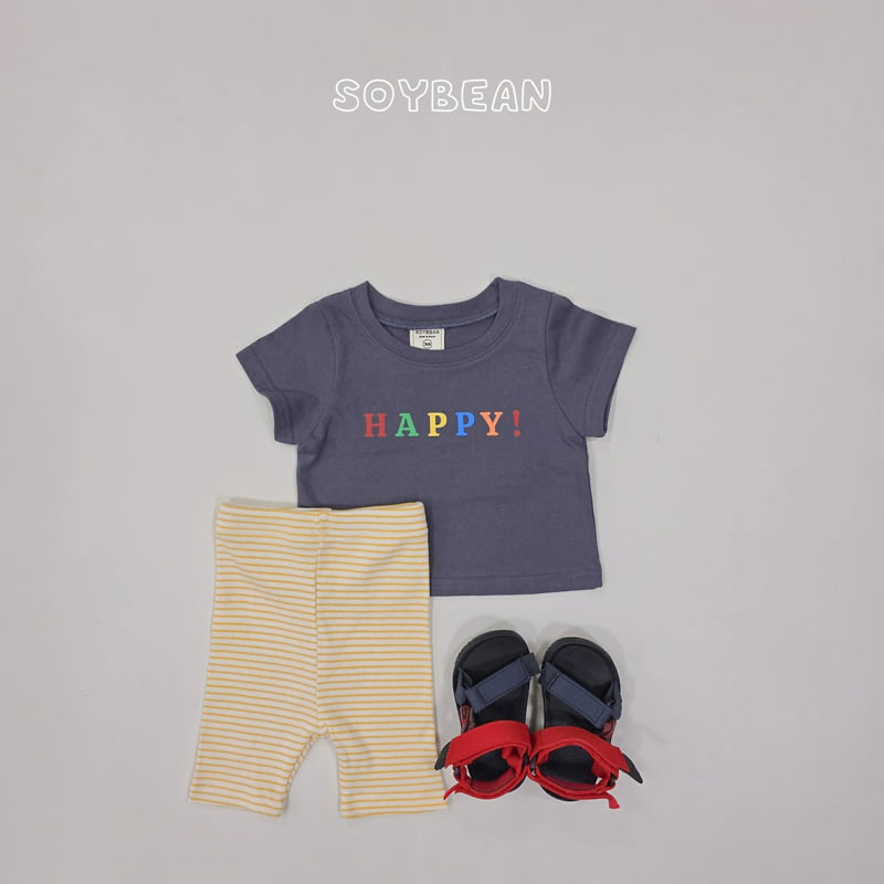 Soybean - Korean Children Fashion - #childrensboutique - Happy Semi-Crop Tee - 8