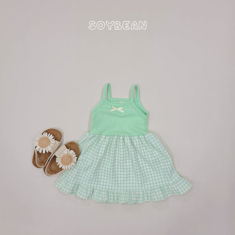 Soybean - Korean Children Fashion - #childrensboutique - Frill Ribbon Sleeveless One-piece - 5