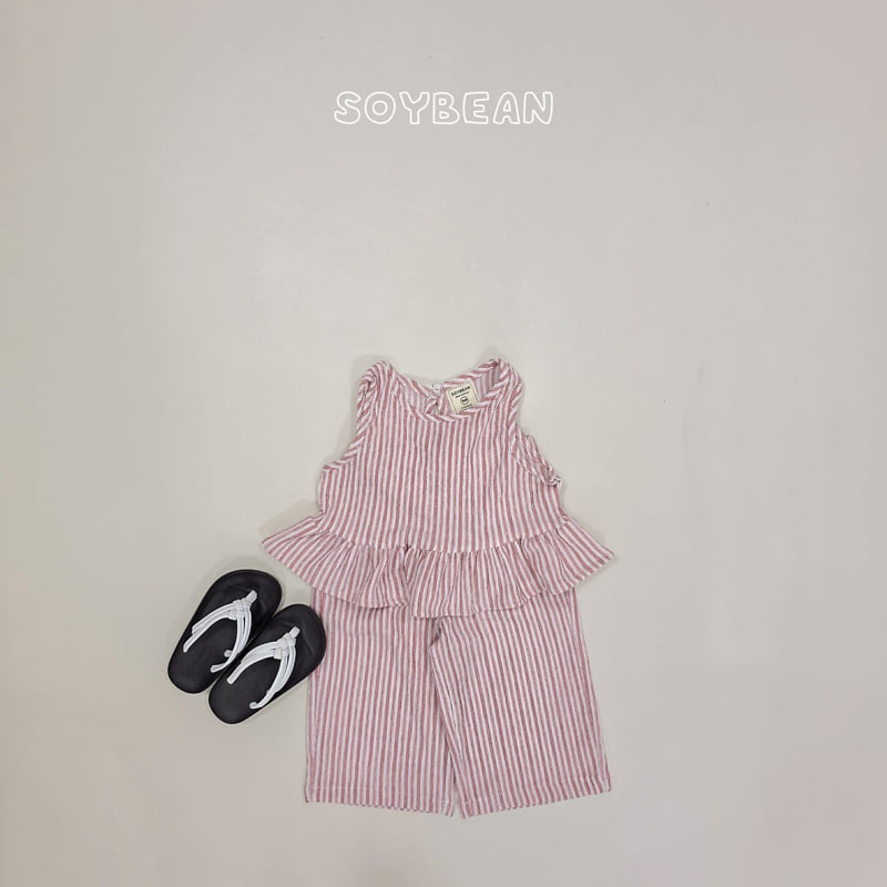 Soybean - Korean Children Fashion - #childofig - Cool Stripe Frill Set - 4