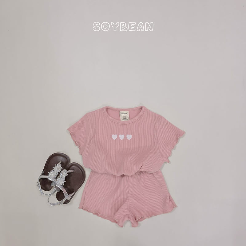 Soybean - Korean Children Fashion - #childrensboutique - Heart Flutter Set - 3