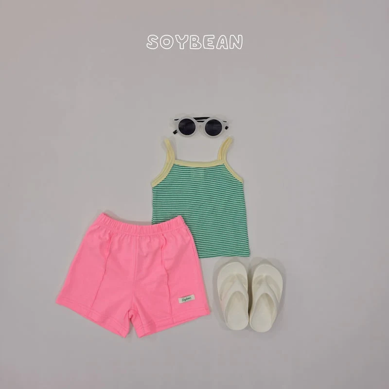 Soybean - Korean Children Fashion - #childrensboutique - Striped Strap Sleeveless Top - 5