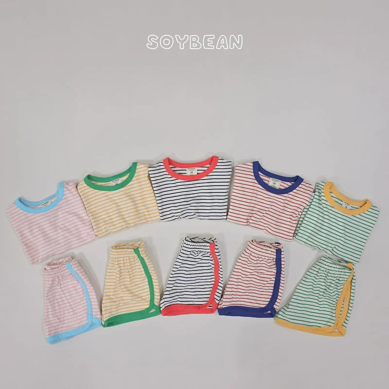 Soybean - Korean Children Fashion - #designkidswear - Ringer Stripe Set - 9