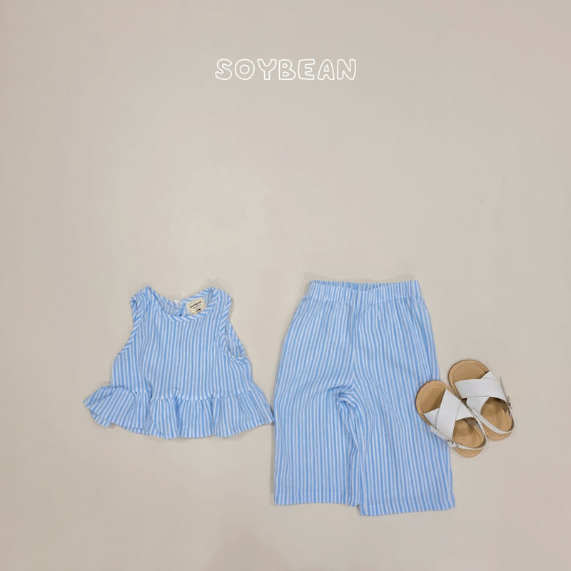 Soybean - Korean Children Fashion - #designkidswear - Cool Stripe Frill Set - 5