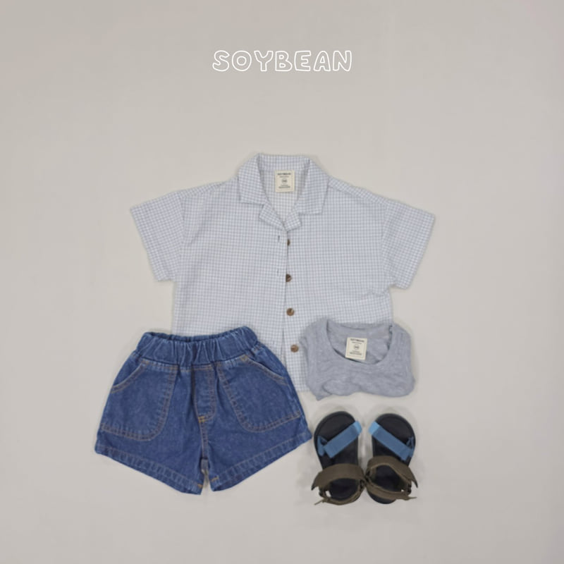 Soybean - Korean Children Fashion - #designkidswear - Check Hawaii Shirt - 8
