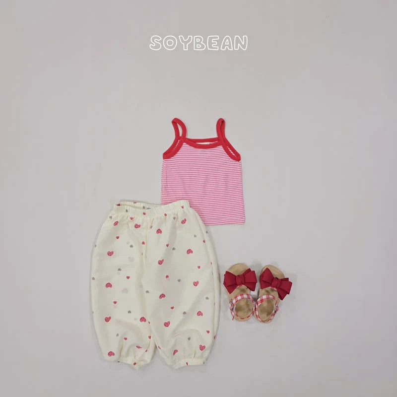 Soybean - Korean Children Fashion - #designkidswear - Striped Strap Sleeveless Top - 6