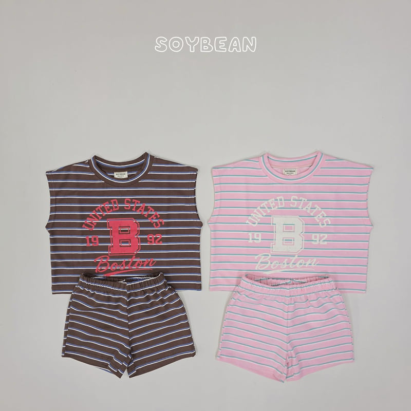 Soybean - Korean Children Fashion - #designkidswear - Boston Stripe Set - 9