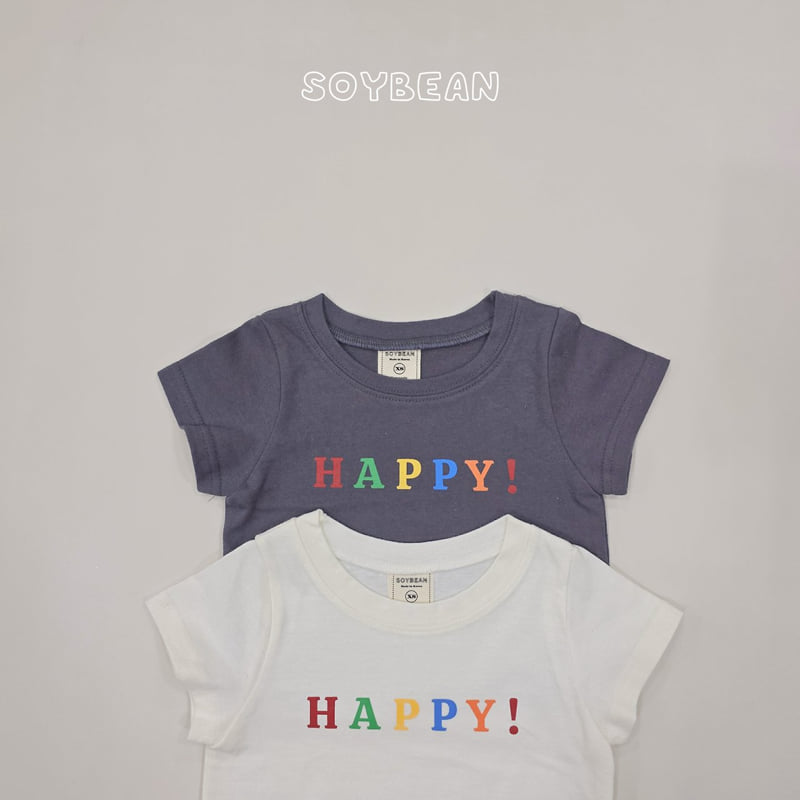 Soybean - Korean Children Fashion - #discoveringself - Happy Semi-Crop Tee - 10