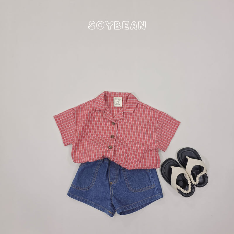 Soybean - Korean Children Fashion - #discoveringself - Check Hawaii Shirt - 9