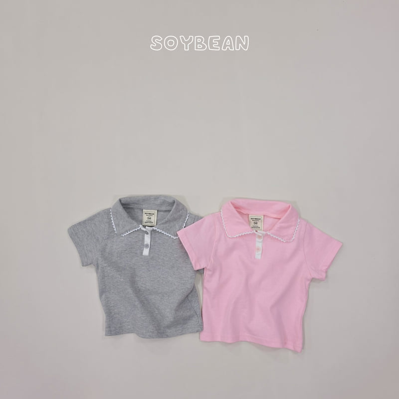 Soybean - Korean Children Fashion - #discoveringself - Collar Lace Tee