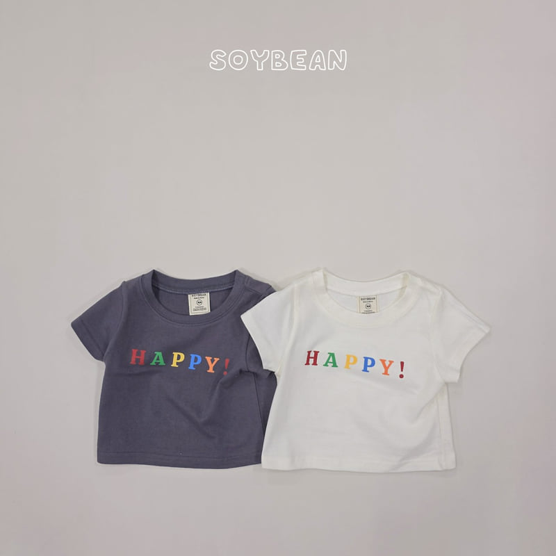 Soybean - Korean Children Fashion - #fashionkids - Happy Semi-Crop Tee - 11