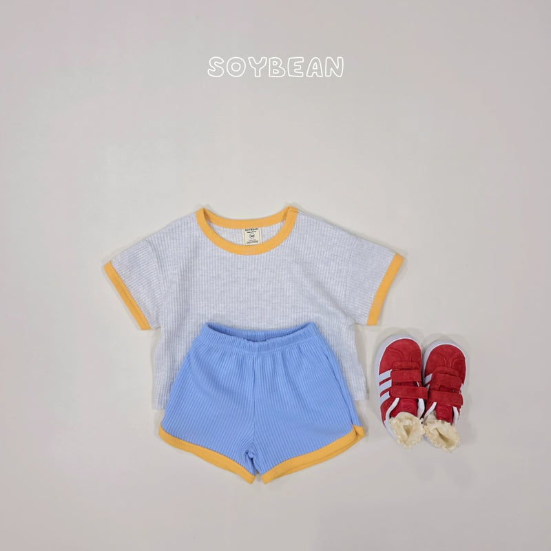 Soybean - Korean Children Fashion - #fashionkids - Color Mix Waffle Set - 9