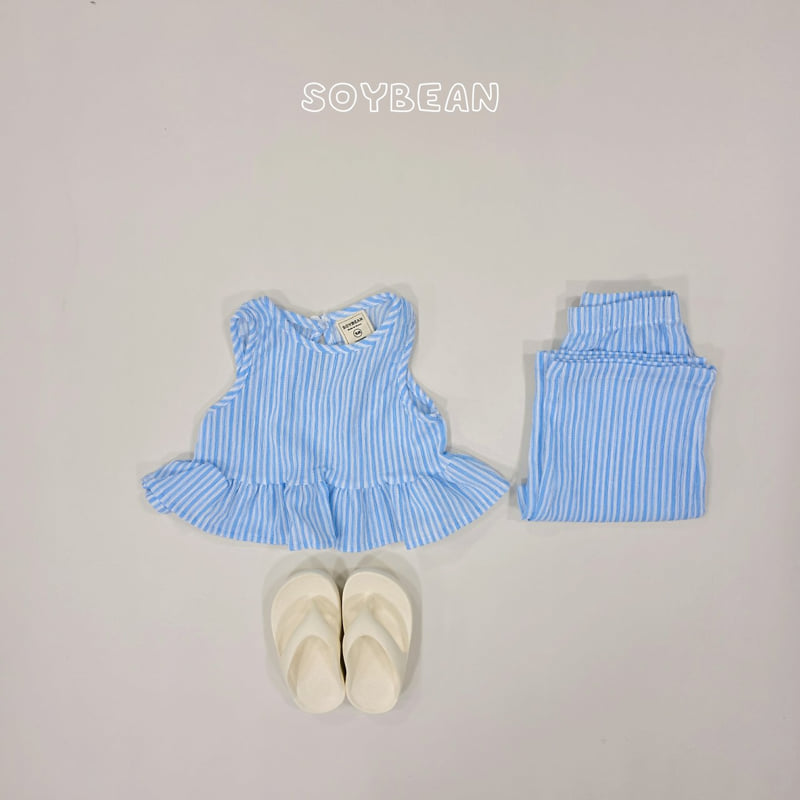 Soybean - Korean Children Fashion - #fashionkids - Cool Stripe Frill Set - 7