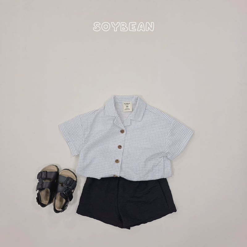 Soybean - Korean Children Fashion - #fashionkids - Check Hawaii Shirt - 10