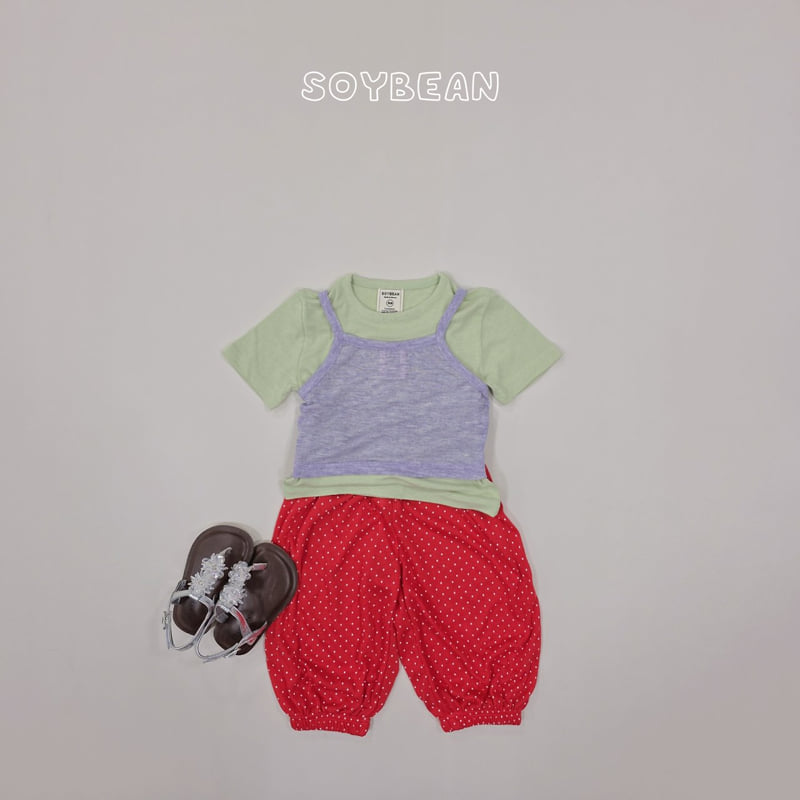 Soybean - Korean Children Fashion - #fashionkids - Tee Sleeveless Layered Set - 5