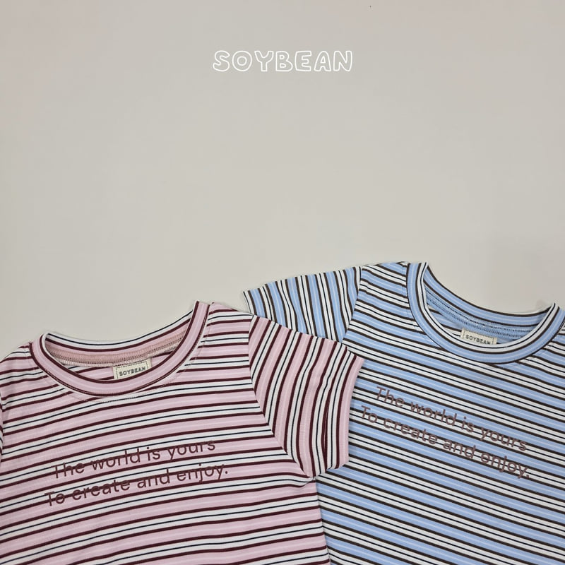 Soybean - Korean Children Fashion - #kidsshorts - Slim Stripe Tee - 11