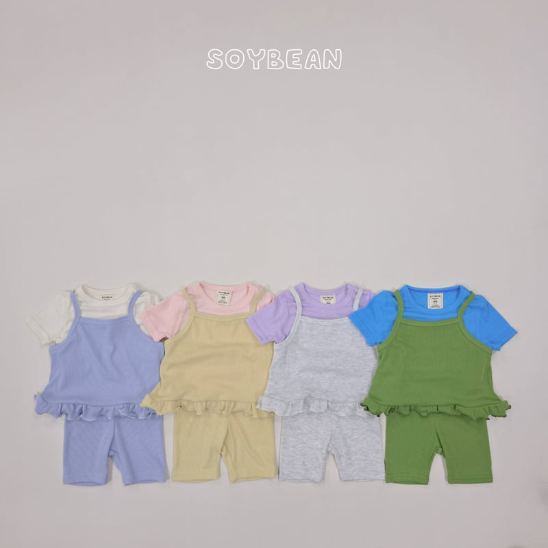 Soybean - Korean Children Fashion - #kidsshorts - Kkyu Kkyu Set (set of 3)
