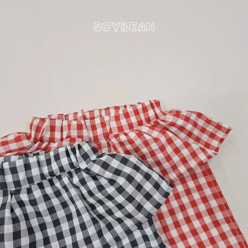 Soybean - Korean Children Fashion - #kidsshorts - Check Layered Pants - 9