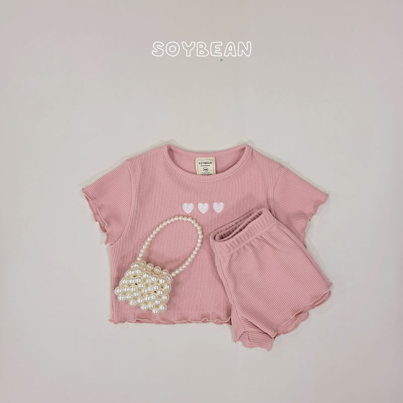 Soybean - Korean Children Fashion - #kidsshorts - Heart Flutter Set - 7