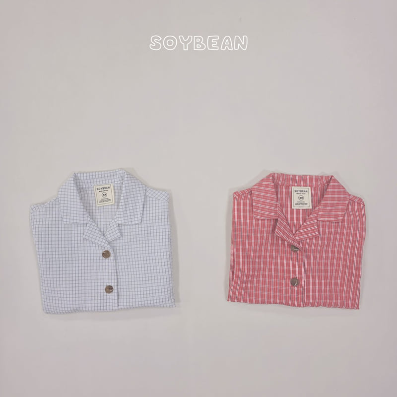 Soybean - Korean Children Fashion - #kidsshorts - Check Hawaii Shirt - 11