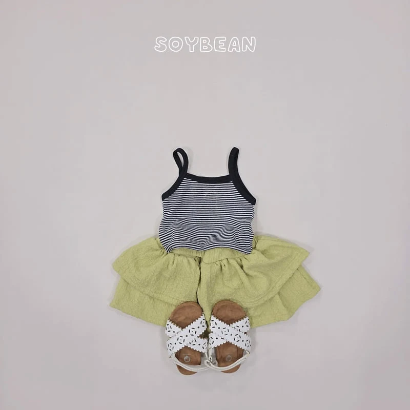 Soybean - Korean Children Fashion - #kidsshorts - Striped Strap Sleeveless Top - 9