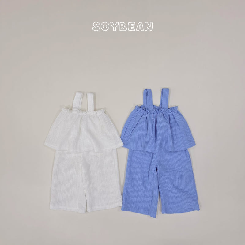 Soybean - Korean Children Fashion - #kidsstore - Frill Top Wide Pants Set