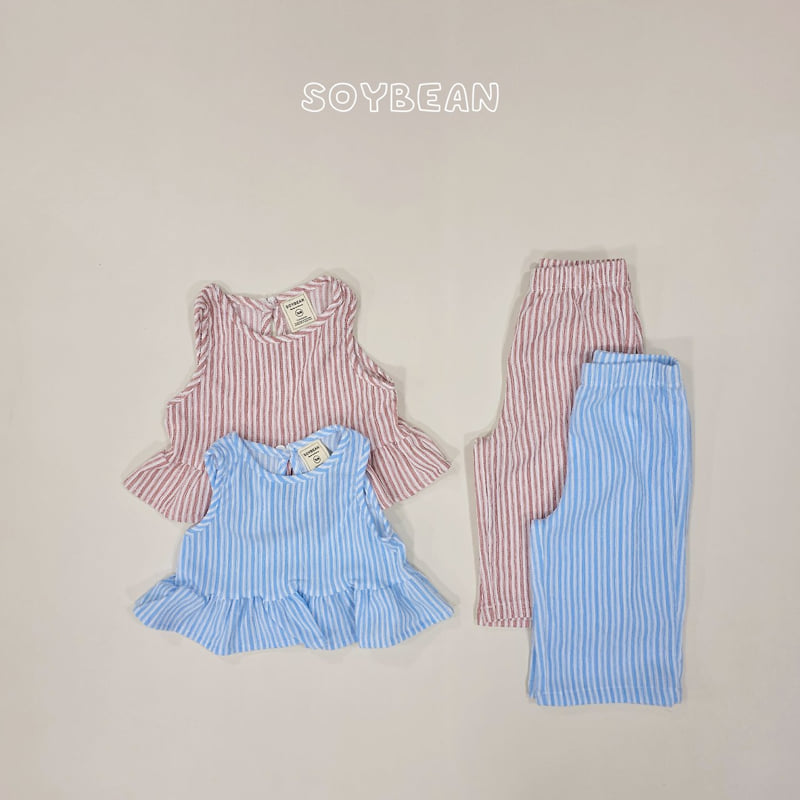 Soybean - Korean Children Fashion - #kidsstore - Cool Stripe Frill Set - 9