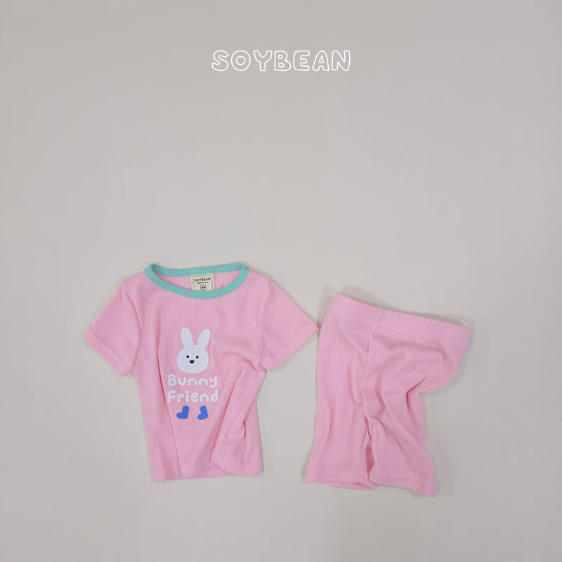 Soybean - Korean Children Fashion - #kidzfashiontrend - Bunny Friends Pajama Set - 8