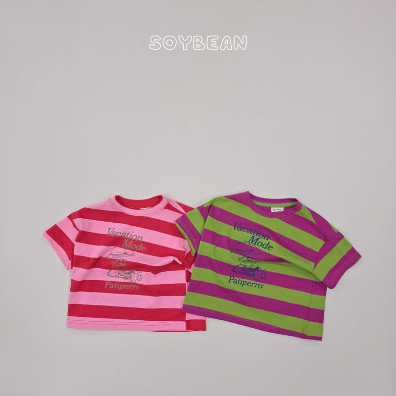 Soybean - Korean Children Fashion - #kidzfashiontrend - Vacation Stripe Tee