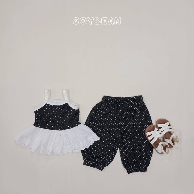 Soybean - Korean Children Fashion - #littlefashionista - Strap Dot Frill Tee - 12