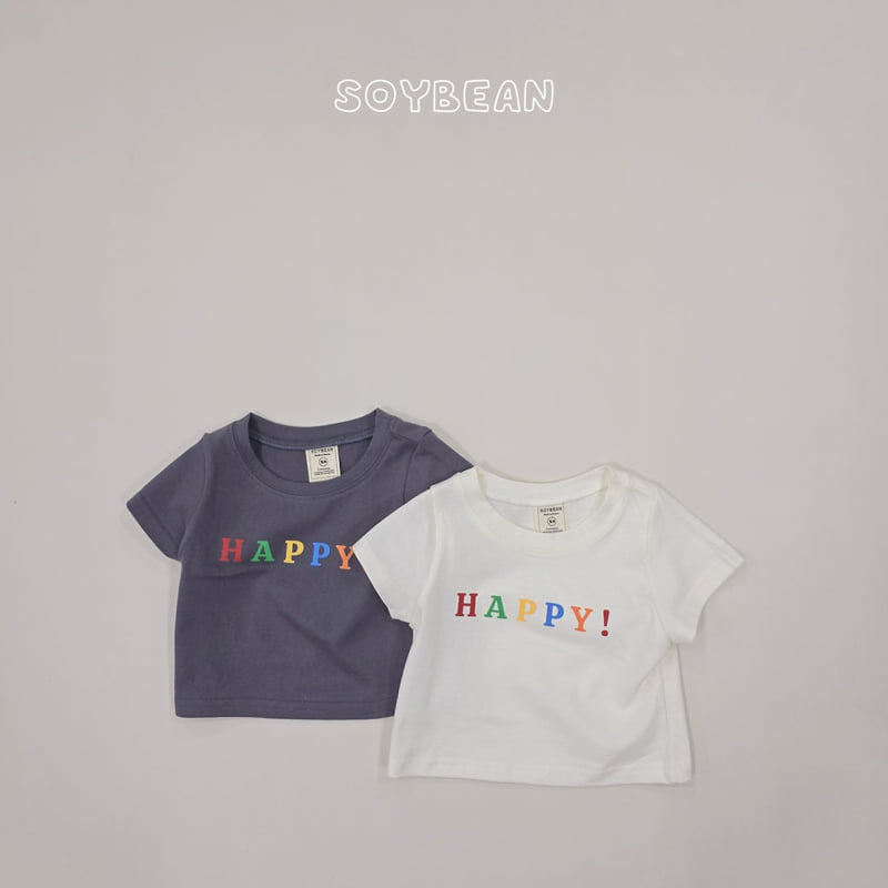 Soybean - Korean Children Fashion - #magicofchildhood - Happy Semi-Crop Tee