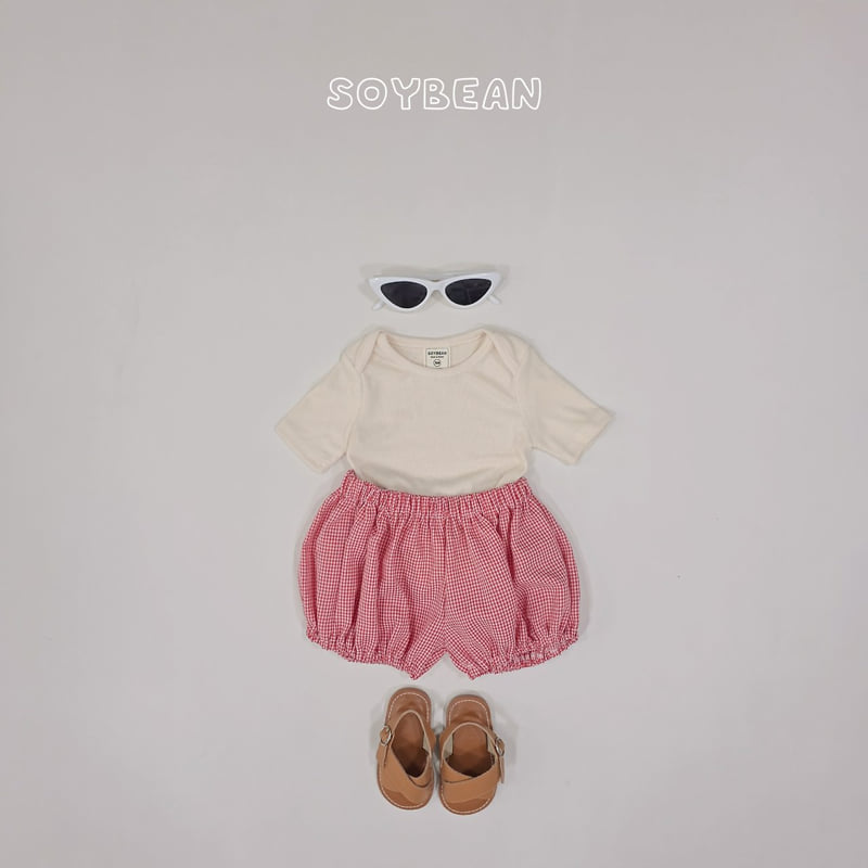 Soybean - Korean Children Fashion - #magicofchildhood - Pumpkin Check Set - 3