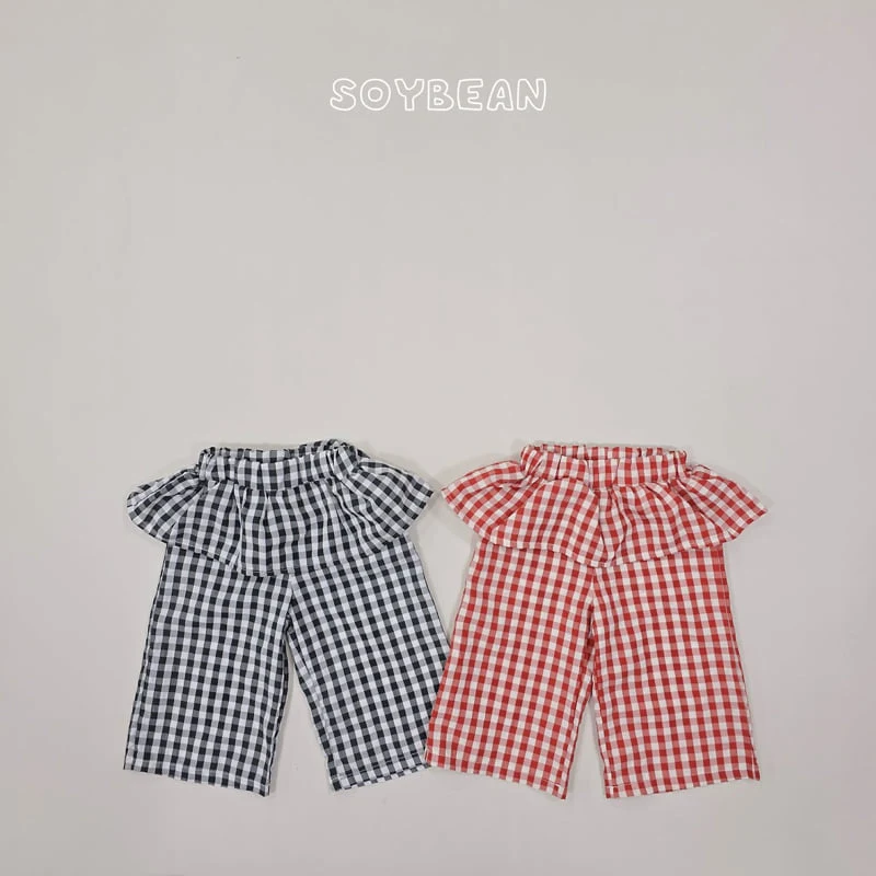 Soybean - Korean Children Fashion - #minifashionista - Check Layered Pants